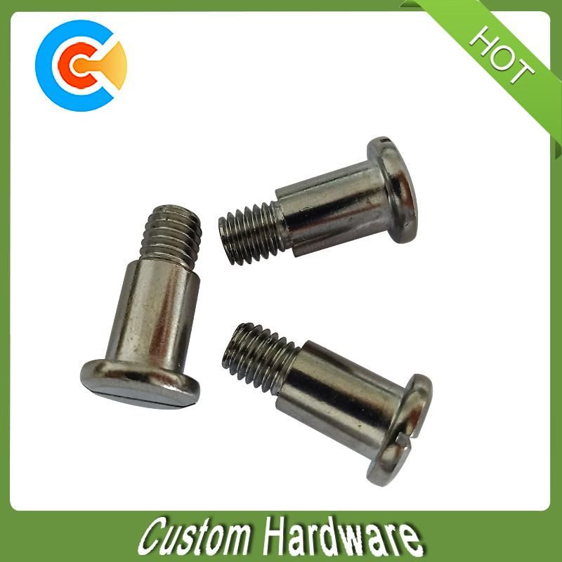 Custom M8 X 23 Carbon Steel Galvanized Slotted Shoulder Screw