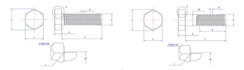 China Bolt Nut A193-B7/A194-2h PTFE Coating Grade Carbon Steel Stud Gr Galvanized ASTM A193 B7 Bolts