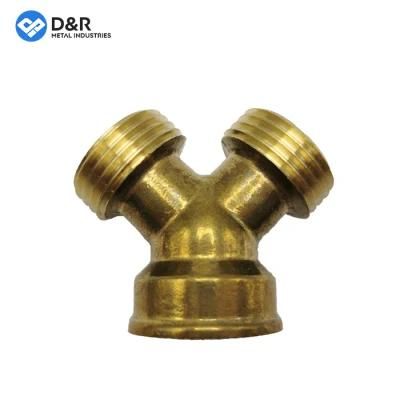 3 Ways Y Connector Geka Coupling Male and Female Fitting 3/4 Inch