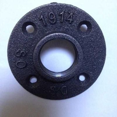 Malleable Iron 1/2 Inch 3/4 Inch Industrial Pipe Floor Flanges 3 Holes 4 Holes Malleable Iron Floor Flange