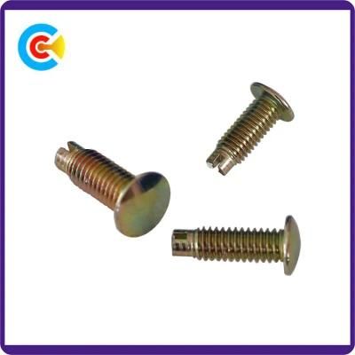 DIN/ANSI/BS/JIS Carbon-Steel/Stainless-Steel Hand Twist Word Flat Head Screw for Machine/Car