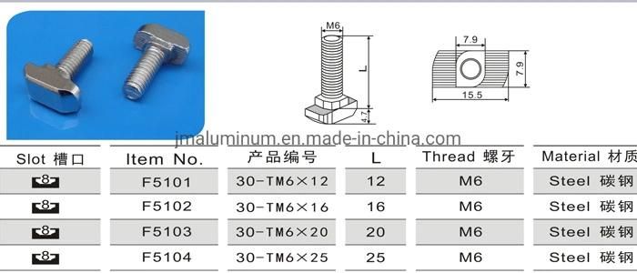 T-Bolt for Aluminum Profile Slot 8/10 Hammer Head, T-Bolt Nut
