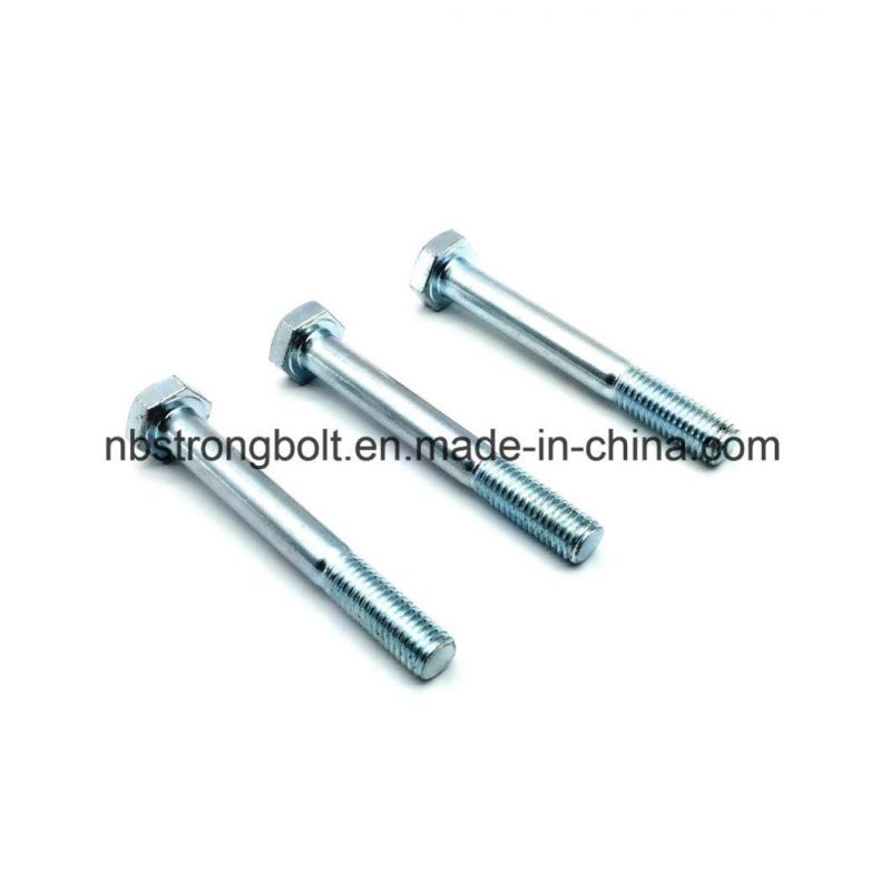 DIN931 Hex Bolt, Hex Cap Screw Zinc Plated