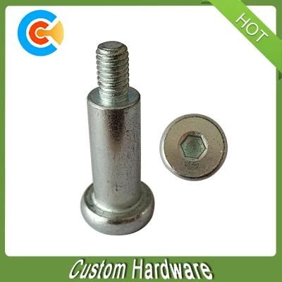 DIN/ANSI/BS/JIS Carbon-Steel/Stainless-Steel 4.8/8.8/10.9 Blue White Zinc Step Screw for Building/Railway