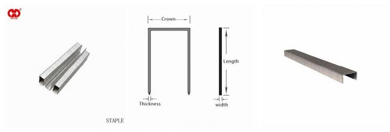 Factory Price Direct Manufacturer in Anhui Galvanized 20ga A11 Series Staple Collated Nails.