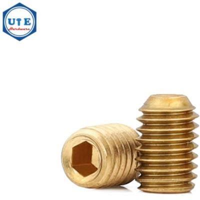 Brass Hexagon Socket Grub Set Screw with Cup Point DIN 916