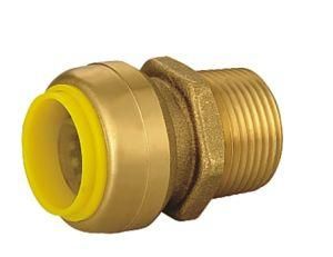Lead-Free, Brass Push-Fit Male Adapters 3/4&quot;X1&quot;