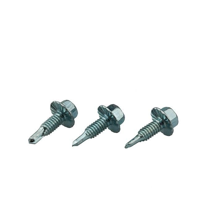 Zinc Plated Hex Head Self Drilling Screw with Flange