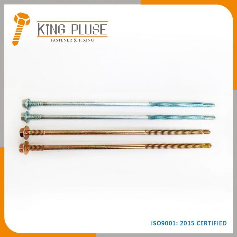 Hex Flange Head Self Drilling Screw Long Screw with Thread Cut