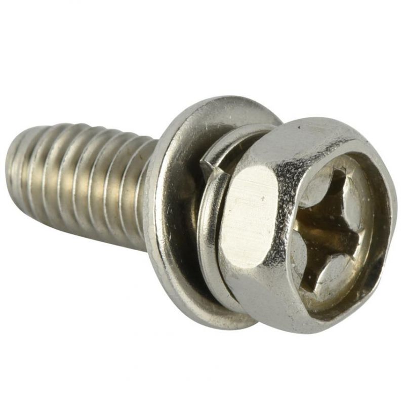 Stainless Auto Parts Hexagon Flange Screws with Spring Hooks, Hex Bolt, Flange Screws, Hexagon Screws