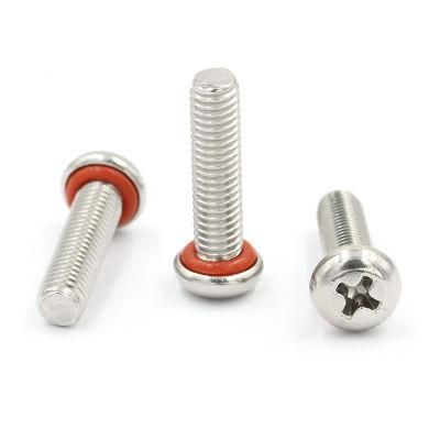 Button Head Steel Sealing Screw Water Proof Screw with Red Washer