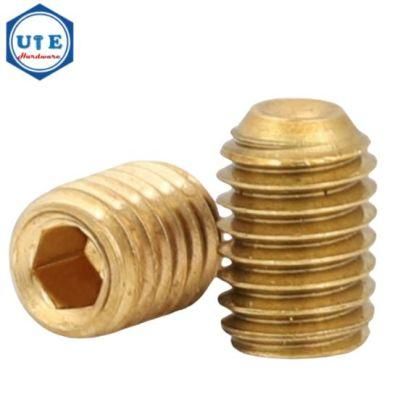 DIN916 Brass or Copper Material of Hex Socket Set Screw with Cup Point
