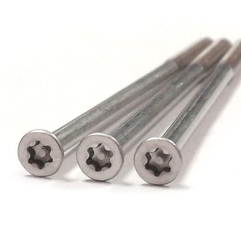 Stainless Steel Flat Countersunk Head Torx Pin Tamper Proof Anti-Theft Security Screw with Half Thread
