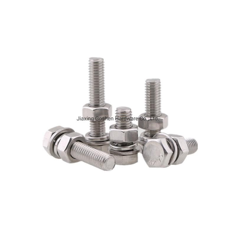 A2-70 A2-80 Machine Screw with Nut and Wahser