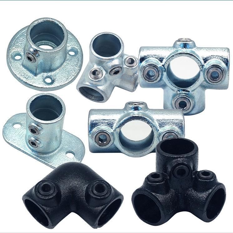 Silver Steel Tube Key Fittings Short Tee Tube Clamp
