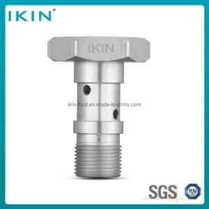 Ikin Stainless Steel Articulated Damping Valve Pressure Gauge Adaptor Hydraulic Test Connector Hose Fitting