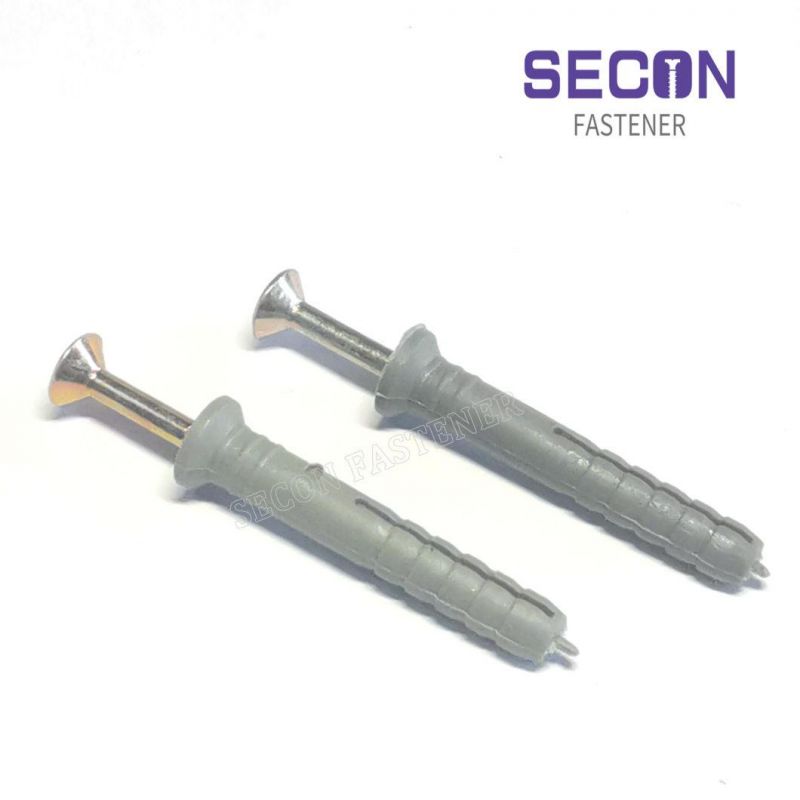 Made in China Nylon Wall Anchor for Hammer Fixing Plastic Anchor Nylon Wall Plug PP PE Plastic Nylon Hammer Nail/Wedge Anchor/Ceiling Anchor/Drop in Anchor