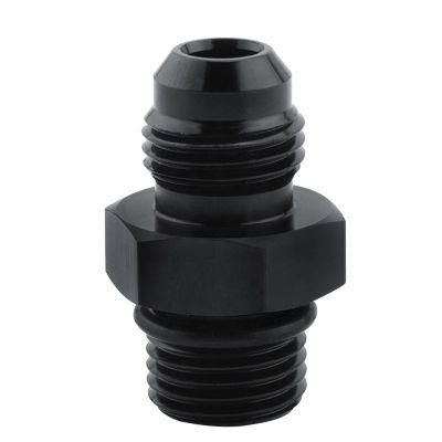 6an Flare to 6an Orb Male O-Ring Boss Fuel Pump Rail Adapter Fitting Aluminum Black