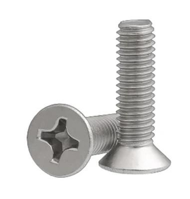 Flat Countersunk Head Philip Drive Fastener Carbon Stainless Steel Screw
