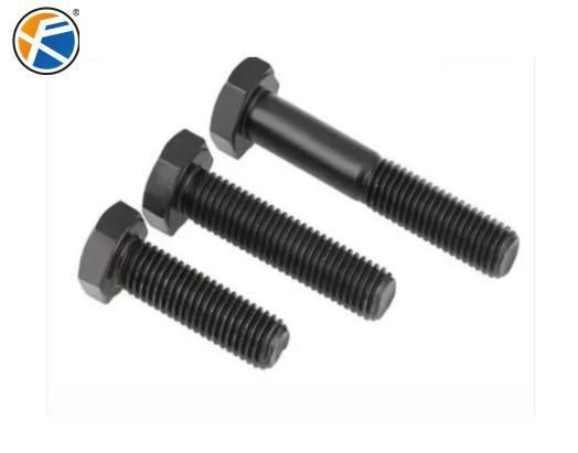 ASME B18.2.1 Hex Bolts Hex Cap Screw Half Thread Grade 8.8 Carbon Steel Black Oxided Galvanized