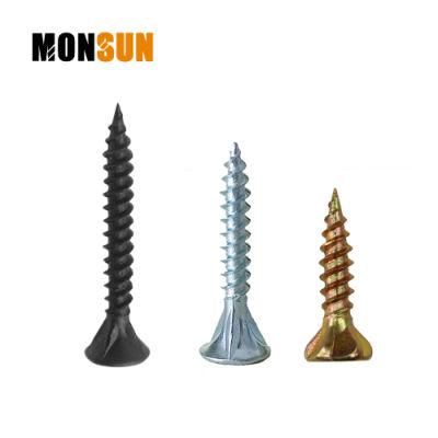 JIS Bugle Head with Ridged Yellow/Clear Zinc Plated Black Phosphate Concrete Nail Cement Board Screw