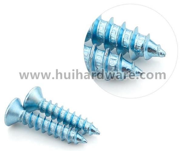 DIN7982 Zinc-Plated Steel Cross Recessed Csk/Flat Head Self-Tapping Screws