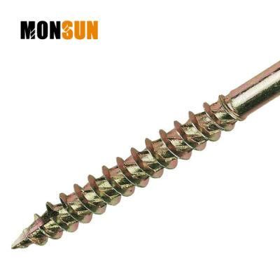 Zinc Plating Rifled Shank Double Countersunk Head Turbo Wood Screw/Tornillos