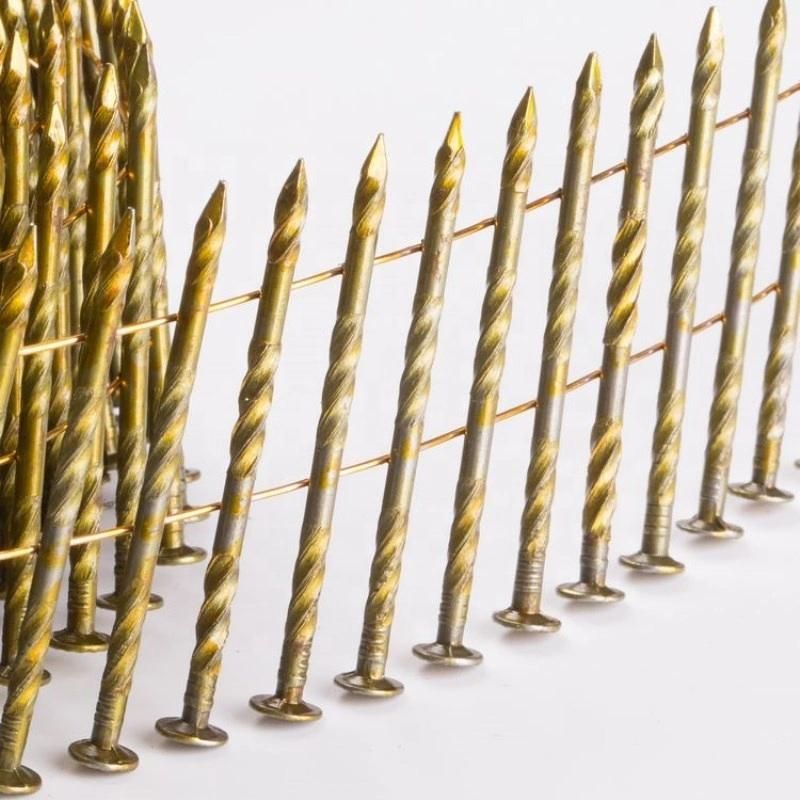 High Quality Electro Galvanized China Coil Roofing Nails for Gun