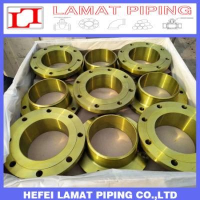 China-Factory-Price-High-Quality Q235/A105n Carbon Steel Yellow-Coated Weld Neck Flanges