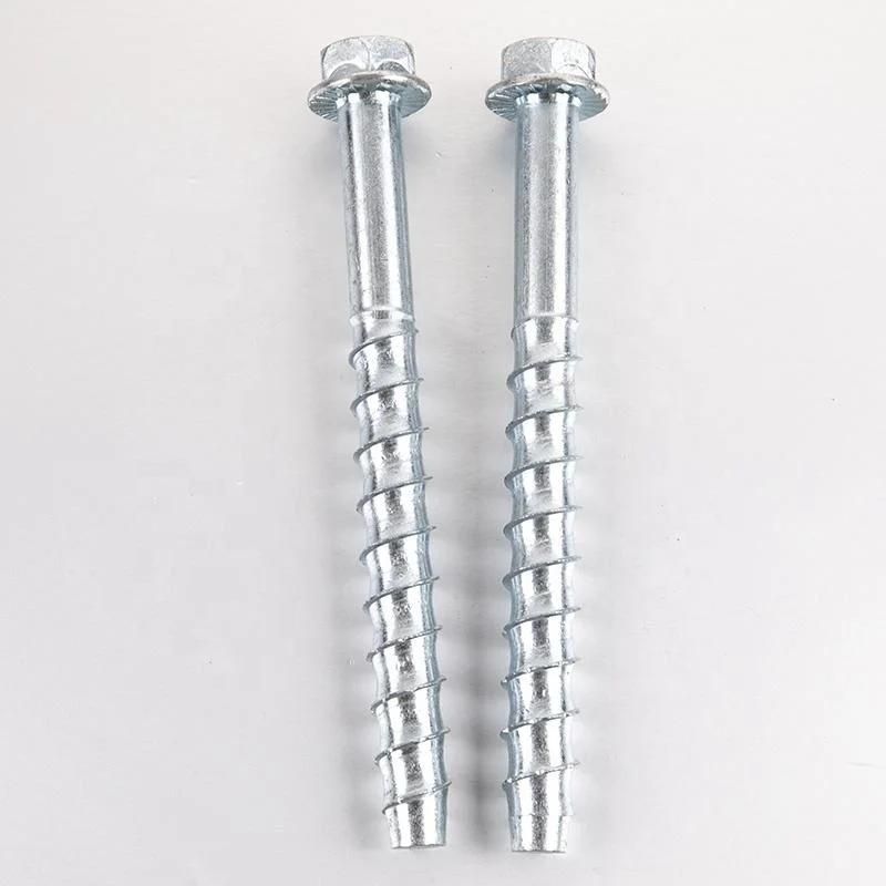 Zinc Plated Concrete Screw Bolt with Flange Nut Head
