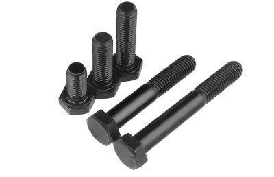 Grade 8.8 External Hexagonal Screw Iron Blackened High Strength External Hexagonal Bolt Extended Machine Thread Screw M6m8m10