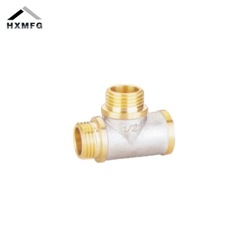 Nickel Plate 3-Way Mf Equal Thread Pipe Fitting Tee