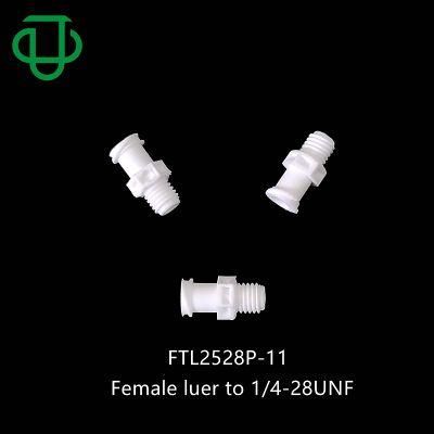 Plastic 1/4-28unf Pipe Thread to Female Luer Straight Threaded Female Luer Fittings Female Luer Lock Connector