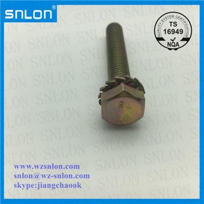 Yellow Zinc Full Thread Hex Cap Sems Screw Assembled a Serrated Washer&#160;
