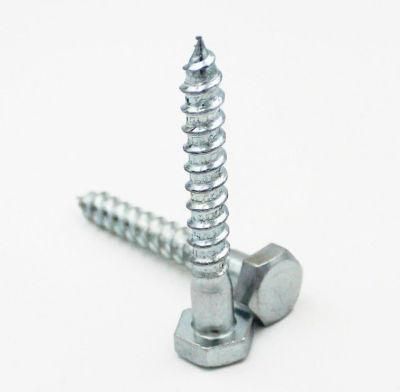 Carbon Steel Hex Head Wood Screws Lag Screws Zinc Plated