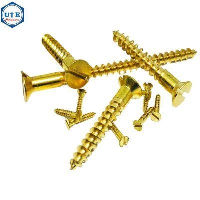 Brass Countersunk Head Slotted Drives Wood Self Tapping Screw DIN97 for M4X20