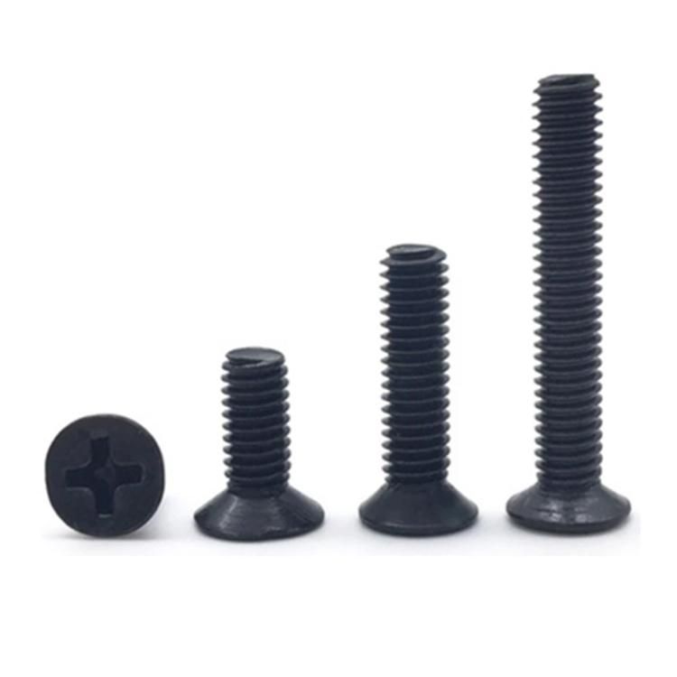 DIN965 Carbon Steel Black Oxide Grade8.8 Phillips Flat Head Screw (DIN965)