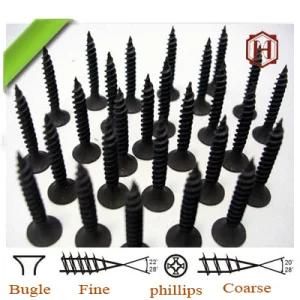 Huhao Brand Drywall Gypsum Screws Bugle Head Black Phosphate C1022A Factory