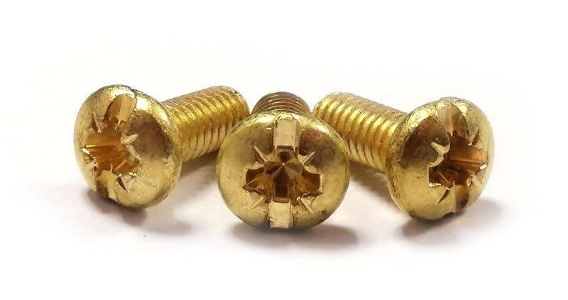 Customized Brass M2 M3 M4 M5 M6 M8 Pan Head Pozi Drive Machine Screws