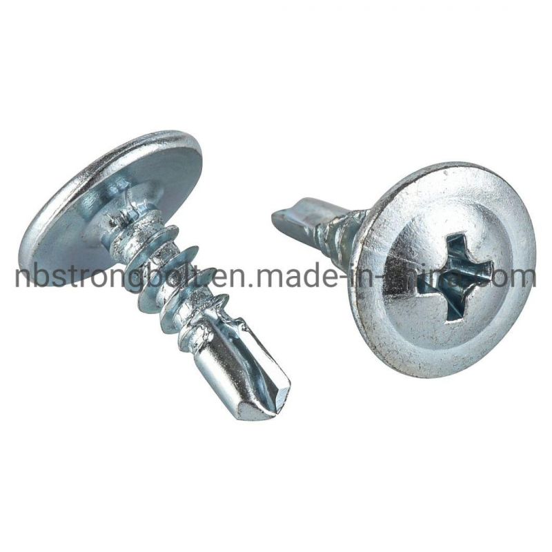 C1022 Phil Drive Modify Truss Head Self Drilling Screw with Bsd#2 Drill Zinc Plated