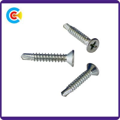 DIN/ANSI/BS/JIS Carbon-Steel/Stainless-Steel Cross-Head Carbon Steel Drill Furniture Self-Tapping Screws
