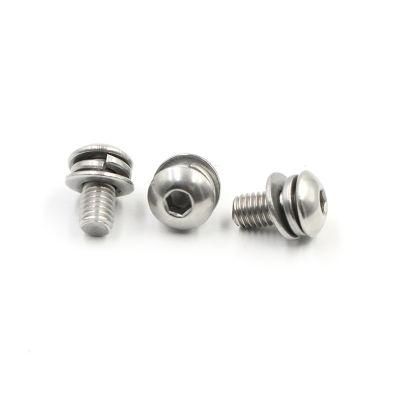Hot Selling Stainless Steel Mushroom Head Hex Socket Screw Double Washer Screws