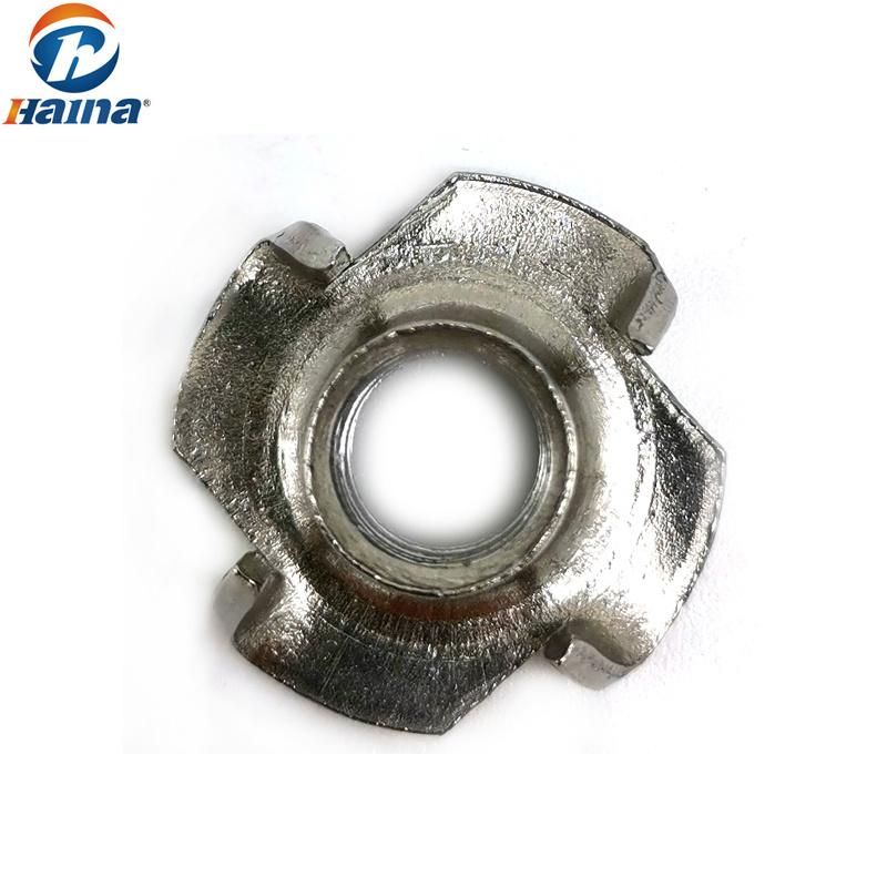 Stock Stainless Steel Tee Nut with 4 Prongs