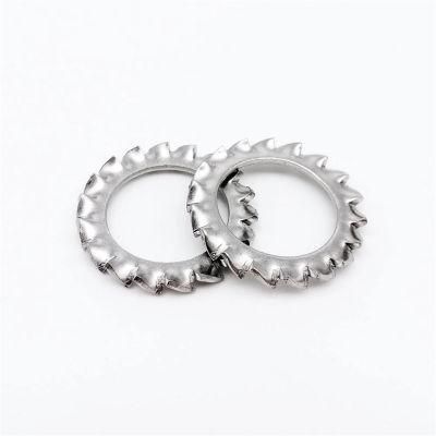 Ss 304 DIN6798A M3 M4 M5 M6 M7 Diameter External Tooth Lock Washer