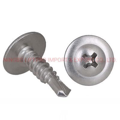410 Ss Inox Hex Washer Wafer Truss Head Tek Roofing Self Drilling Screw Stainless Steel for Sheet Metal or Wood