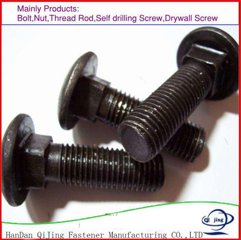 High Carbon Steel Fasteners Mushroom Head DIN603 /Carriage Bolt
