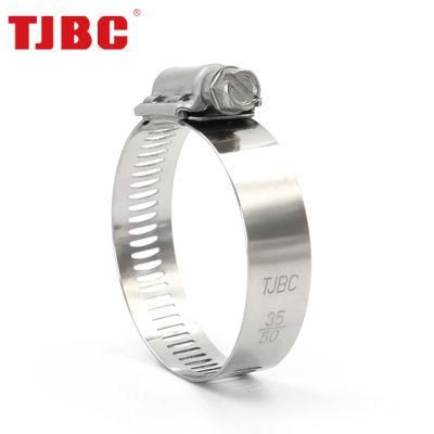 Power-Seal Worm-Drive Stainless Steel 2-PCS Housing Perforated Heavy Duty Hose Clamp for Automotive Systems, 117-140mm