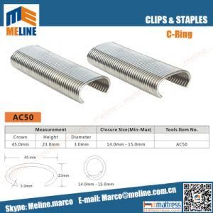 for AC50, AC50 Clip Staple, C-Type Nail, Type C Hog Ring, C Hog Ring Staples