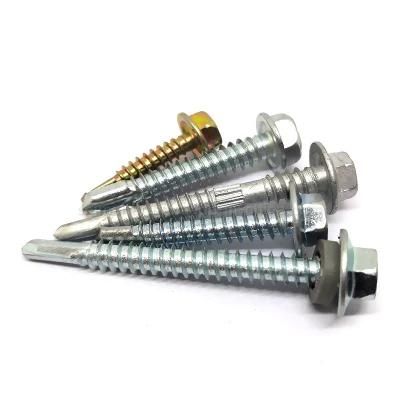 Best Screw China Manufacturers Color Painted Titanium Bolt Metal Roofing Screws Flange Hex Head Self Drilling Roofing Screws