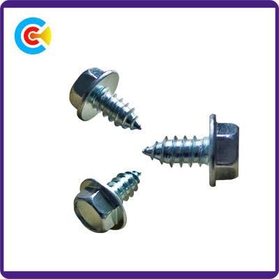 Steel Zinc Plated Hex Head Self Tapping Screws Hex Flange Bolt Screw